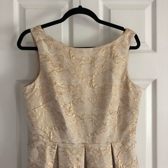 Eliza J Gold Jacquard Cocktail Dress - Picture 2 of 9